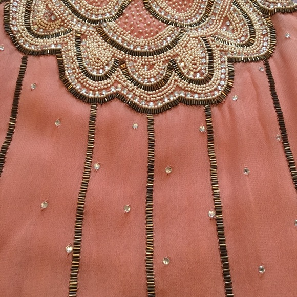 Free People beaded peach sleeveless blouse S - Picture 2 of 6